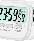 2-Pack Magnetic Kitchen Timers Digital Countdown Stopwatch For Cooking Classroom Office Gym And Kids Activities With Magnetic Backing Battery Included Grab And Go 24 Hour Timer Easy To Use