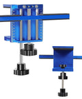 Efficient Door Panel Installation Kit For Cabinets And Woodworking DIY Friendly Aluminum Mounting Clips in blue close-up