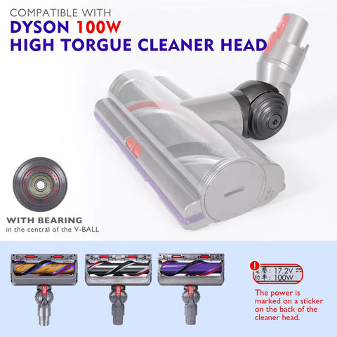 Ball Wheel And Vacuum Head Connector Replacement For V10 V11 V15 Vacuum Cleaners High Torque 100W Cleaner Head Accessories