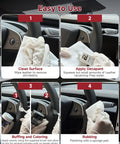 Steps for using Tesla Steering Wheel Repair Kit Eight Piece Leather Scratch And Color Restorer For Model Y 3 S X