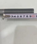 Threaded steel steerer of Beefy Fat Tire 26X4 Inch Threaded Steel Rigid Bike Fork for MTB, shown with measuring tape 215mm.