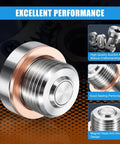 Magnetic Front Differential Oil Fill And Drain Plugs Set Stainless Steel 2 Pack With Retention Design