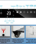 Control panel of Heavy Duty Evaporative Portable Air Cooler With Beastly 2943 Cfm Airflow And 13.2 Gallon Tank.