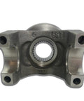 Top Shelf Bad Boy GM 8.25 And 9.25 Inch IFS Front Axle Pinion Yoke fits 30 Spline 3R U Joint strap mount close-up view.