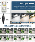 Super Useful 12X Real Glass Magnifying Desk Lamp With Led Light Clamp And Large Base Stand showing color modes and dimming levels