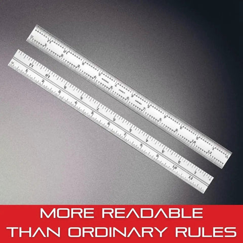 18 Inch Precision Blade For Combination Squares, Sets, And Bevel Protractors With 4R Graduations, Satin Chrome Finish
