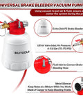One Person Brake Bleeder Vacuum Pump Kit for Cars and Trucks with Adapters Air Compressor Powered Brake Fluid Bleeder System