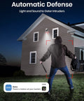 Intruder detected by Wireless Outdoor Security Camera System With True 2K HD 2 Camera Kit No Monthly Fee Long Battery Life