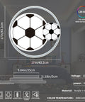 Cool Soccer Ball LED Ceiling Light For Kids Room And Bedroom, acrylic and iron flush mount, 17 inch, dimmable with remote