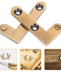 Hidden Door Pivot Hinges Set For Concealed Cabinets And Home Use, Heavy Duty Bronze 2 Pack displayed on wood surface