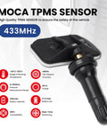 4 Pack Tpms Tire Pressure Monitor Sensors For 2014 2015 Hyundai Tucson 2.0L OE style sensor with 433MHz frequency and real-time monitoring.