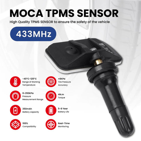 4 Pack Tpms Tire Pressure Monitor Sensors For 2014 2015 Hyundai Tucson 2.0L OE style sensor with 433MHz frequency and real-time monitoring.