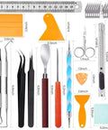 Image of 35-Piece All-In-One Weeding Tools Kit For Vinyl And Scrapbooking, featuring various precision craft tools and accessories.