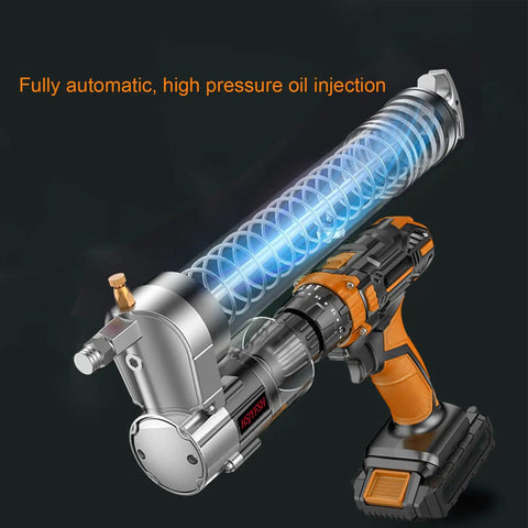 Grease Gun Adapter For Cordless Drills And Impact Drivers Turns Pneumatic Tools Into Electric Grease Guns With Universal Coupler Head