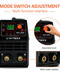 200 Amp Dual Voltage MIG TIG Welder 2 In 1 with Lift TIG Capability LCD Display Portable Stick Welder shown with mode adjustment