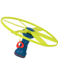 Skyrocopter Light Up Flying Disc With Launcher For Kids 5 And Up, ergonomic blue launcher and yellow disc for outdoor play