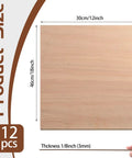 Solid Choice Mahogany Plywood Sheets 12 Pack 12 X 18 X One Eighth Inch flat wood panel with smooth surface for laser engraving.