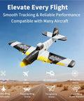 FAA Compliant Remote ID Module With Buzzer And Strobe For Drones GPS Tracking; model airplane flying over desert road.