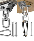 Heavy Duty 360 Degree Swing Hanger Kit for Wooden and Concrete Sets 304 Stainless Steel 1000 Pound Capacity, 2 Pack Kit