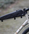 Extra Long 1.6L Top Tube Bag With Strap Mount, Waterproof Frame Bag For MTB Road And Gravel Bikes on bike frame