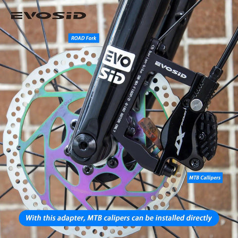 Front And Rear Disc Brake Adapter Caliper Post Mount For 160mm Rotors Road Disc Brake FM To PM Converter on bike wheel
