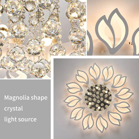 Led Flower Ceiling Light With Remote Dimmable Modern Flush Mount Chandelier, Acrylic Petal Ceiling Fixture For Kitchen Bedroom Dining Living Room, 70W 4200Lm, 3000K To 6500K Adjustable Brightness