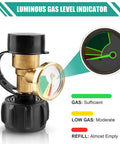 Propane Tank Gauge Level Indicator For 5 To 40 Lb Tanks 2 Pack QCC1 Type 1 Compatible Fits Grills Heaters Camp Stoves And Appliances Easy Install Real Time Fuel Readout So You Never Run Dry, luminous gas level indicator