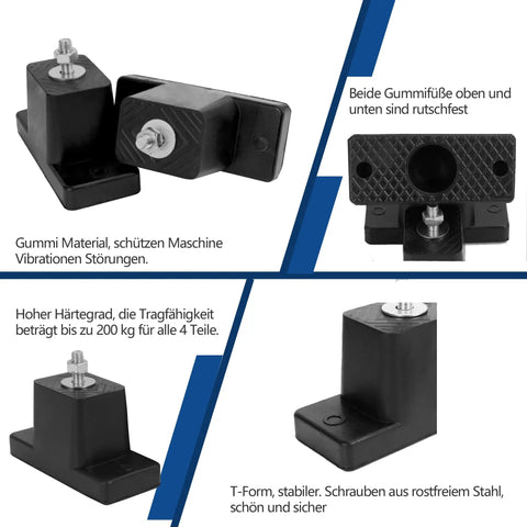 Heavy Duty Rubber Vibration Isolator Mounts 4 Pack For Mini Split HVAC Heat Pump And Central Air Condensers Floor Bracket in use