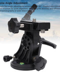 All Metal Telescope Mount With 0 To 90 Degree Fine Tilt, Aluminum Alloy Latitude Adjustment Seat, close-up view with threaded knobs
