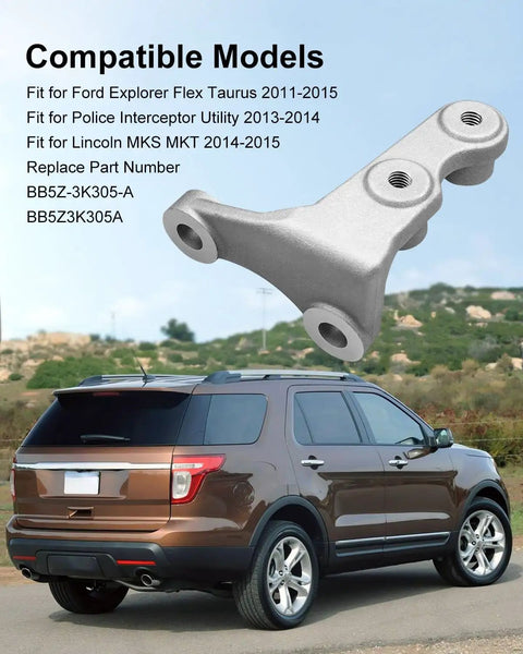 Heavy Duty Durable Front Passenger Axle Support Mount Bracket For Ford Explorer Flex Taurus Lincoln MKS MKT 2011 2015, gray metal design.