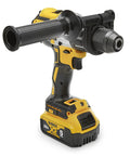 Heavy And Dependable 20V Max Lithium Ion Brushless Hammer Drill Kit With Kickass Performance showing the half-inch ratcheting metal chuck.