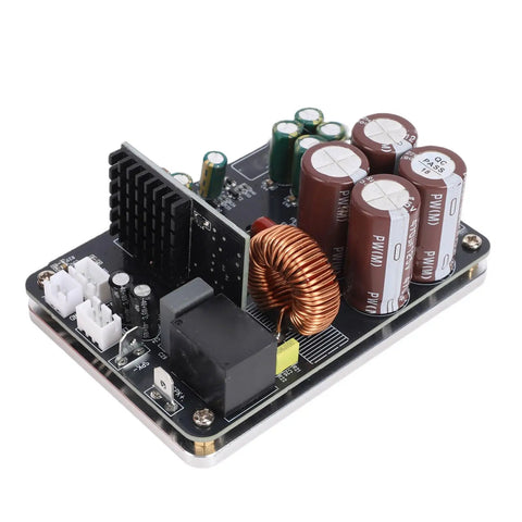 Powerful Class D Mono Amplifier Board Cranks 700W At 4 Ohm And 380W At 8 Ohm Dual Power Supply Thermal Protection High Fidelity Hi Fi Audio Amplifier Module For Home Audio And Industrial Use, black PCB with capacitors and copper coil