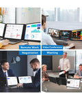 14 Inch Portable Laptop Monitor Extender with FHD 1200P IPS dual or triple screen setup for remote work and conferences.
