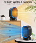 Compact 600W PTC Ceramic Space Heater With 45 Degree Oscillation For Fast Indoor Heating Ideal For Bedroom And Home Office