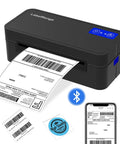 Bluetooth Thermal Label Printer For Mac Windows And Mobile Devices, Wireless 4X6 Shipping Label Printer For Packages with smartphone
