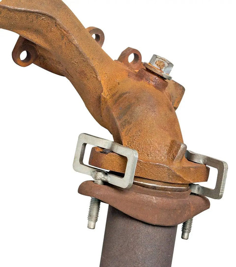 Fast Easy Exhaust Stud Clamp Kit For V6 And Smaller Cars Reattach Your Down Pipe To The Manifold Without Drilling Welding