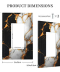 Dimensions of Fresh Black Gold Marble Decorative Outlet Covers And Single GFCI Switch Plates One Gang Rocker Wall Accents