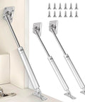 Heavy Duty Gas Struts 150N 33LBS For Drop Down Doors And Loft Hatch Soft Close Pneumatic Lift Spring shown installed in cabinet