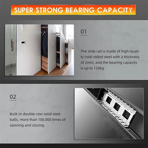Premium Heavy Duty Full Extension Drawer Slides With Hidden Bottom Mount And Quick Release Latch for strong bearing capacity.
