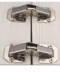 90 Degree No Drill Cabinet Hinge With Soft Close For Cupboard Doors, Hydraulic Hinges With Screws, Easy Install, Quiet Closures, 4 Inch Size