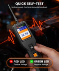 Hand holding Power Circuit Tester For 12V 24V Automotive Systems All In One Electrical Diagnostic Tool with display and LEDs