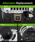 New High Output Alternator Direct Fit For 2009 2012 RAV4 2012 2015 Camry 2011 2016 Scion tC 2.5L L4 Plug And Play Replacement For 11402 2706036010 1042102270 2706036011 270600V010 1042108431 1042102340 installation guide and components