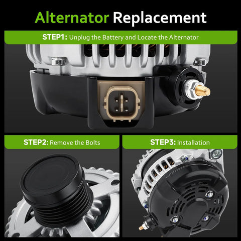 New High Output Alternator Direct Fit For 2009 2012 RAV4 2012 2015 Camry 2011 2016 Scion tC 2.5L L4 Plug And Play Replacement For 11402 2706036010 1042102270 2706036011 270600V010 1042108431 1042102340 installation guide and components