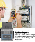 Beefed-Up Time Delay Relay For Industrial Automation And Machinery, Adjustable Cycle Timing, DC 12V Control, Digital Setting, Big Contact Points, Precise Digital Timing For Factory Equipment, cycle delay relay with LED display