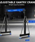 Beefed Up 2 Ton Gantry Crane Up To 4500 Lbs Capacity Adjustable Height 8.53 To 12.47 Ft 6.56 Ft Width Steel I Beam Construction