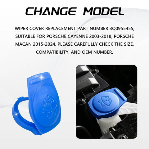 Leakproof Windshield Washer Reservoir Cap Replacement For Audi VW Porsche Cayenne 2003 2018 Wiper Fluid Cap in use