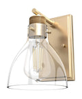 Alturas Gold 1 Light Sconce In A Medium Size Dimmable Wall Light With Transitional Style For Bedrooms Kitchens Foyers and Bathrooms