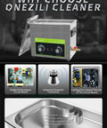 6L High Power Ultrasonic Parts Cleaner with 180W Beefy Cleaning Power, adjustable heat, timer, and high-performance circuit board.