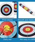 Archery Target Paper Set 20 Pack 24 Inch 60 Cm Ten Ring Targets With Four Target Face Pins for practice and hunting shown in use
