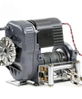 Ultimate Metal Electric Remote Control Winch Upgrade For Hyper Go And Mjx H8H Maker Mk07, gray winch with dual motors and synthetic rope.